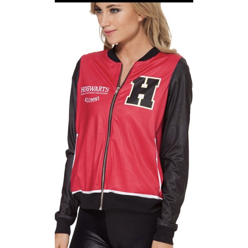 BlackMilk x Harry Potter Hogwarts Alumni Bomber Jacket Red Black Women's Size L